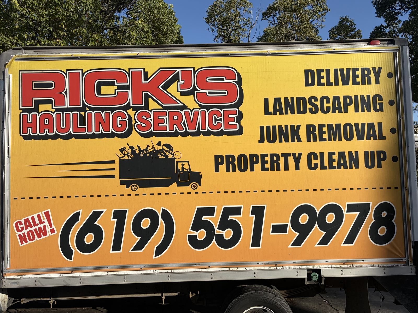 Rick's Hauling Service box truck